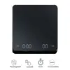 Digitale Kaffeewaage mit Timer, LED-Bildschirm, Espresso, USB, 3 kg, max. Wiegen 0,1 g, hochpräzise Messungen in Oz/ml/g, Küchenwaage